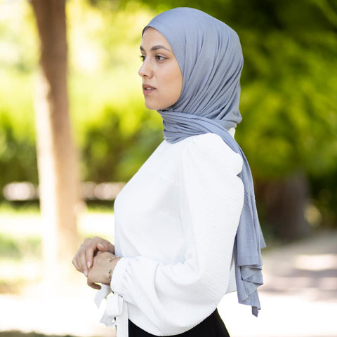 Jersey hijab - Silver