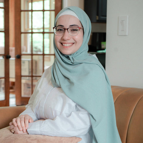 Premium Medina Silk Hijab - Sage